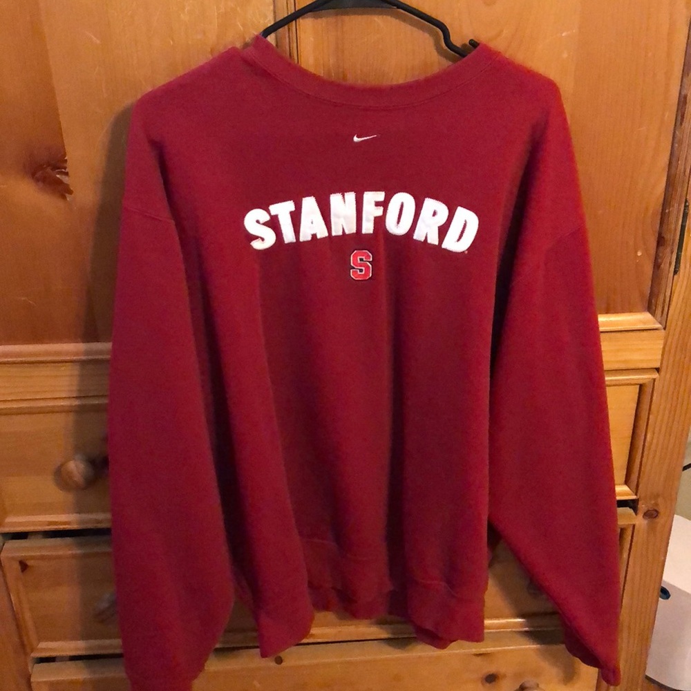 Red Stanford crew neck
